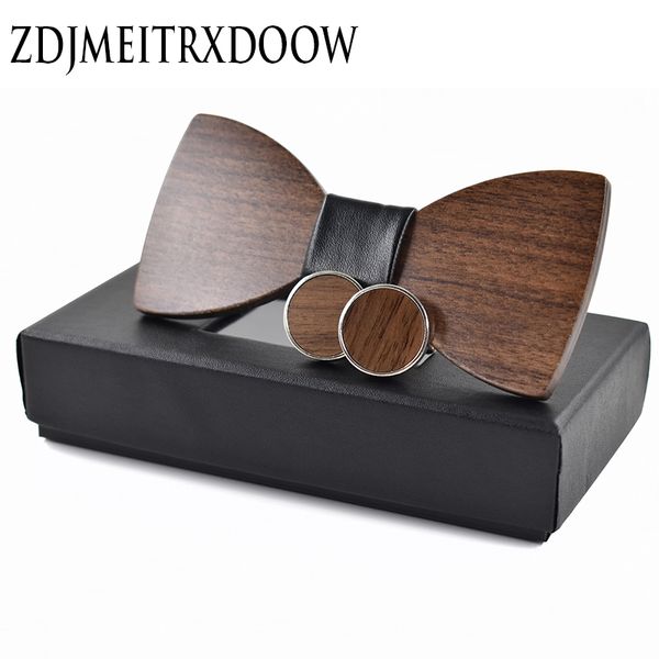

fashion classic wedding wood bow tie cufflinks mens suit papillon corbatas tie gravata pajaritas wood decoration cadeau homme, Blue;purple