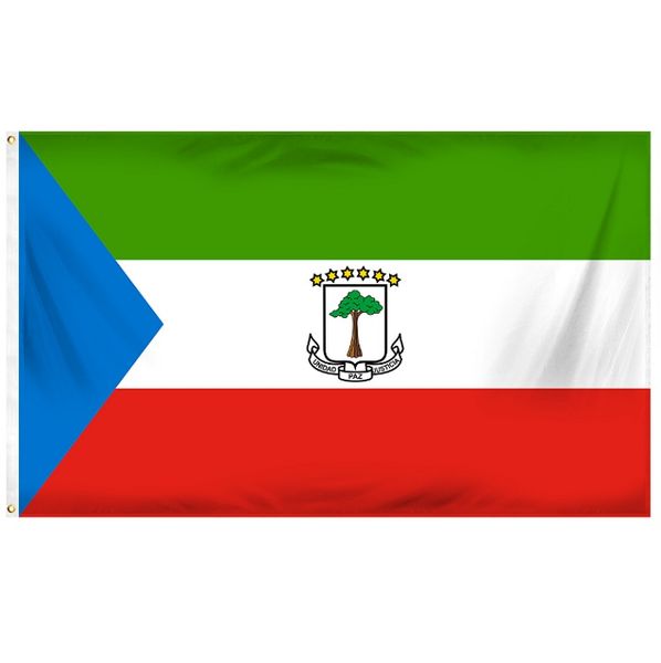 Экваториальная Гвинея Flag 0.9x1.5m высокого качества GEQ Африка Страна Флаг Баннер Полиэстер Печатный Крытый Открытый Декоративное