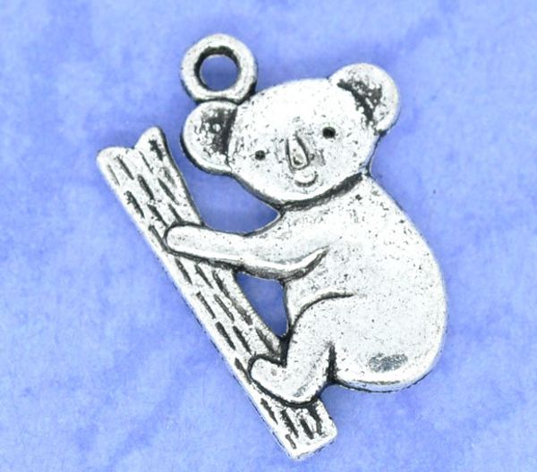 

lovely 30 silver color koala charms pendants 20x14mm (b08692