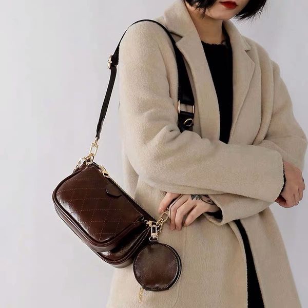 

2020 three in one handbags women messenger bag pu leather bag new style fashion ladies wide shoulder crossbody