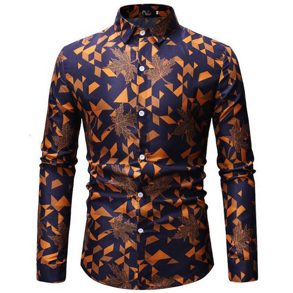 

men's palm and palm print shirts, hawaiian men's long sleeve shirts, long sleeve european size chemise homme 3xl, White;black
