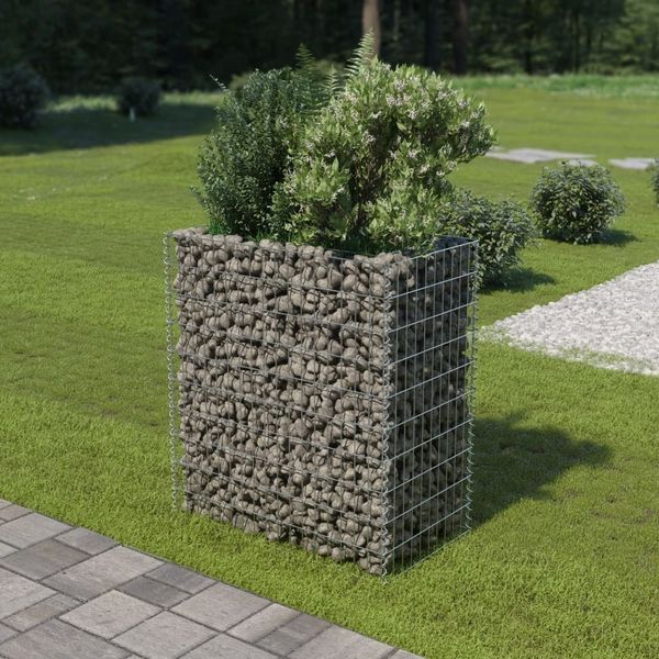 

gabion planter galvanized steel 90 x 50 x 100 cm garden sets