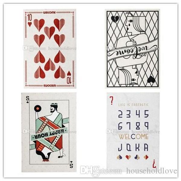 

poker theme] creative mat designer carpet personality door mats hallway parlor entrance door porch living room dust floor mat