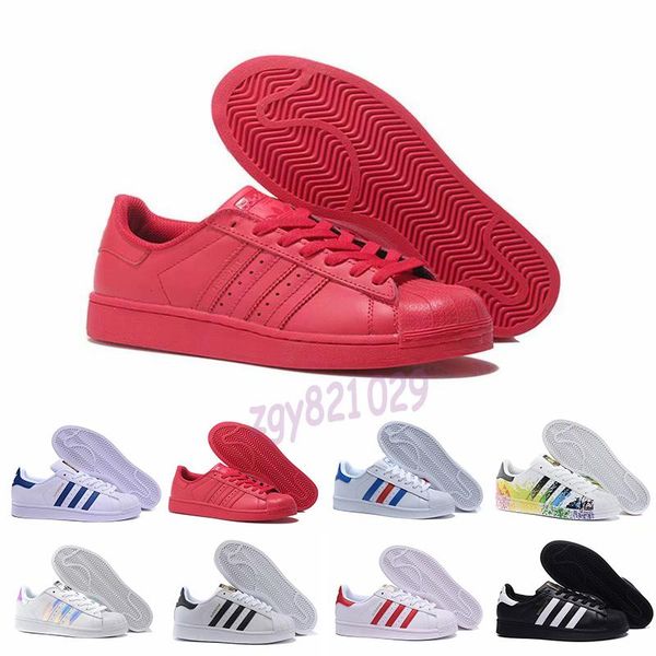 

2020 new originals superstar white hologram iridescent junior superstars 80s pride sneakers super star women men sport running shoes 36-44g5, Black;brown