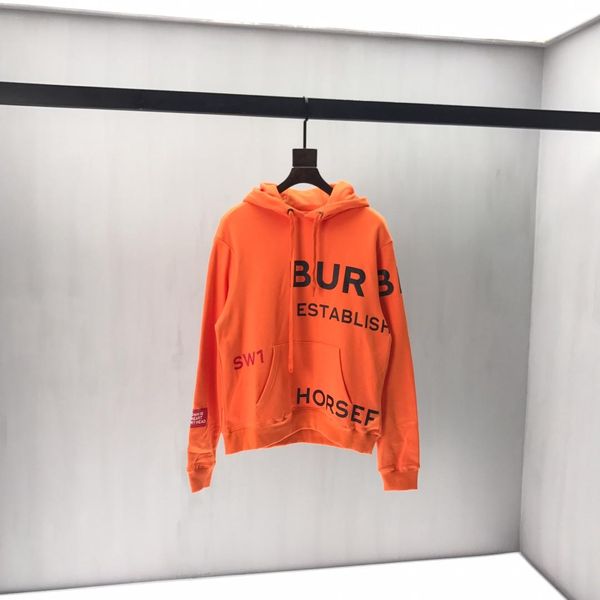 

19 france italy new fa hion court tyle bur big letter print pullover cotton men women men hoodie luxury weat hirt, Black