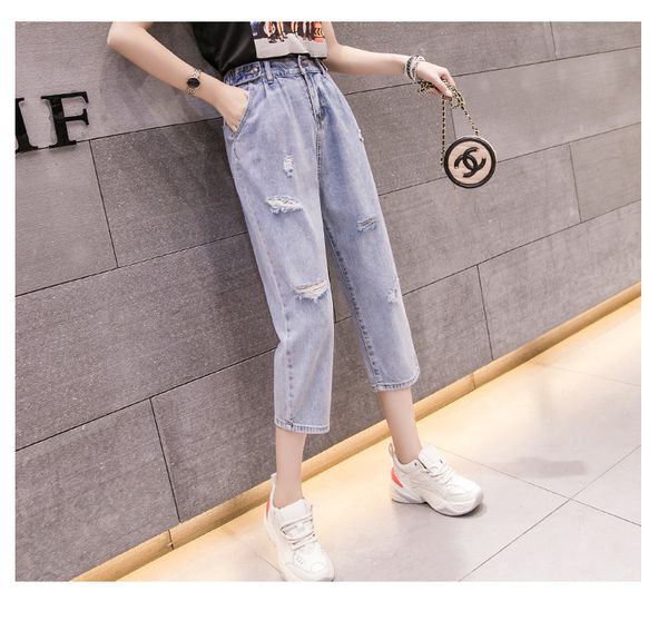 

light grey women's tailored waist and hip princess jeans bk2519, Blue