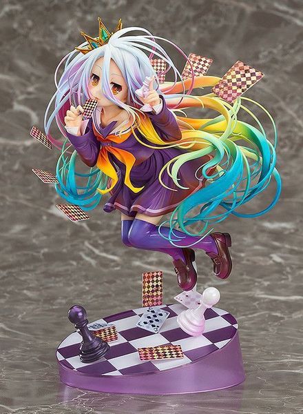 

anime figures 20cm no game no life game life white 3 generation poker 1/8 scale pvc figure collectible figurines toy model gift t200603