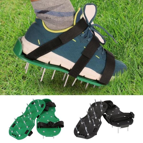 

lawn aerator sod grass breathe care 26 spikes aerating straps shoes tool