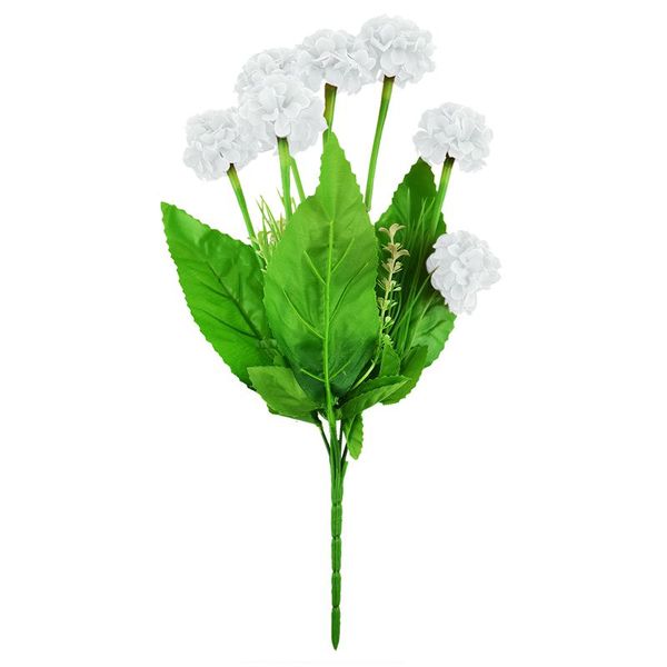 

1 bouquet 8 heads artificial hydrangea silk cloth flowers floral home decor white