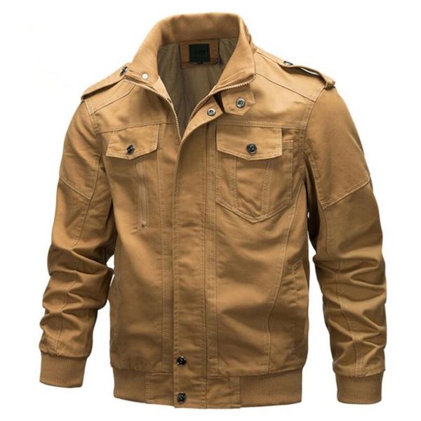 

2020 plus size 6xl jacket men autumn cotton pilot jacket coat army men's bomber jackets cargo flight male w830, Black;brown