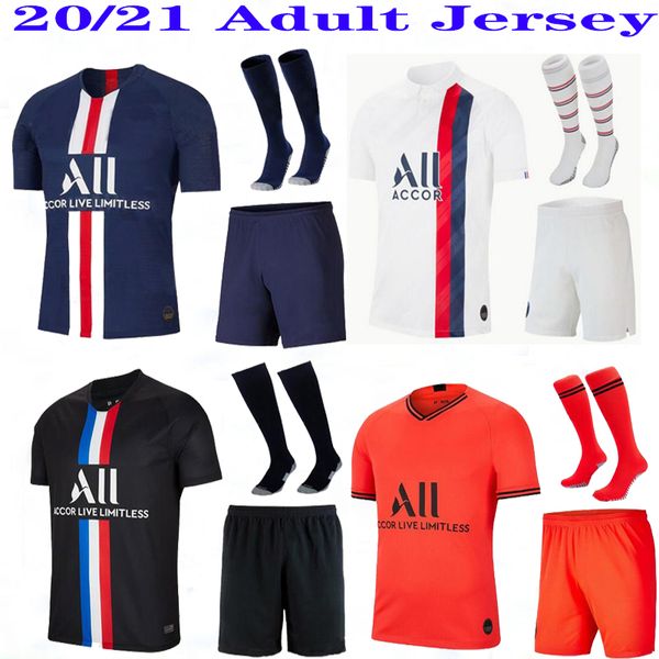 

2019 2020 psg and kit soccer jerseys 19 20 mbappe verratti cavani di maria maillot de foot child paris football shirt kits, Black;yellow