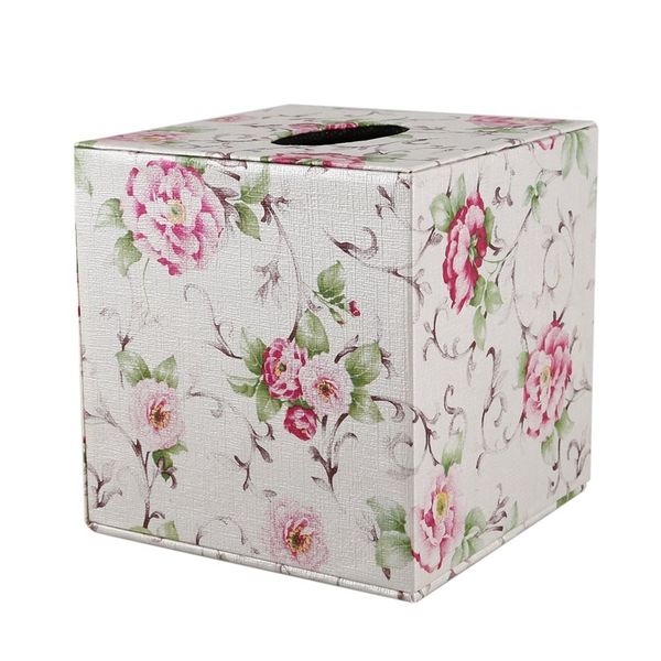 

durable room car pu leather square tissue box paper holder case cover napkin kitchen storage organization