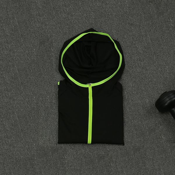 

new ladies fitness lady jacket outdoor thin running long sleeve hooded jacket, Black;brown