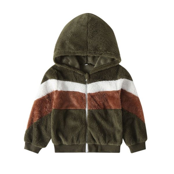 

new toddler baby boy girl winter warm kids coat cloak jacket fur fleece thick hooded windproof jacket outwear clothes, Blue;gray