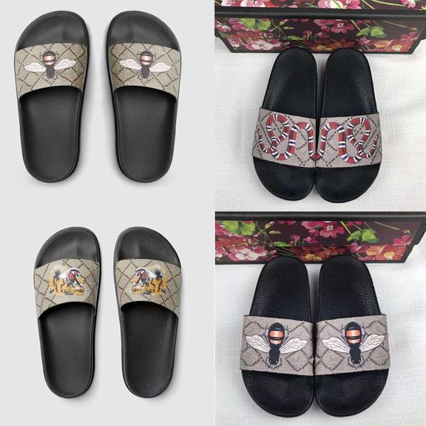 

new fashion men women designer slides shoes summer wide flat slippery sandals slipper flip flop xshfbcl size 35-45, Black