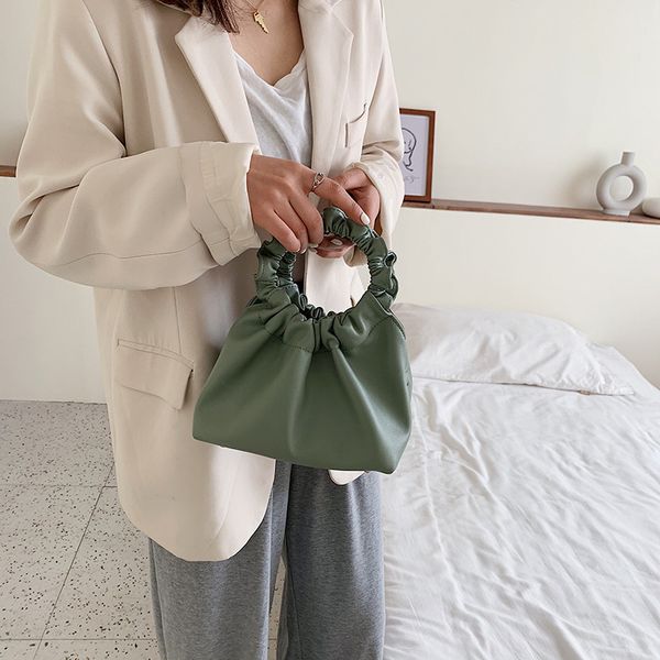 

2020 new shoulder bag women's casual korean fashion fold ring handbag lady