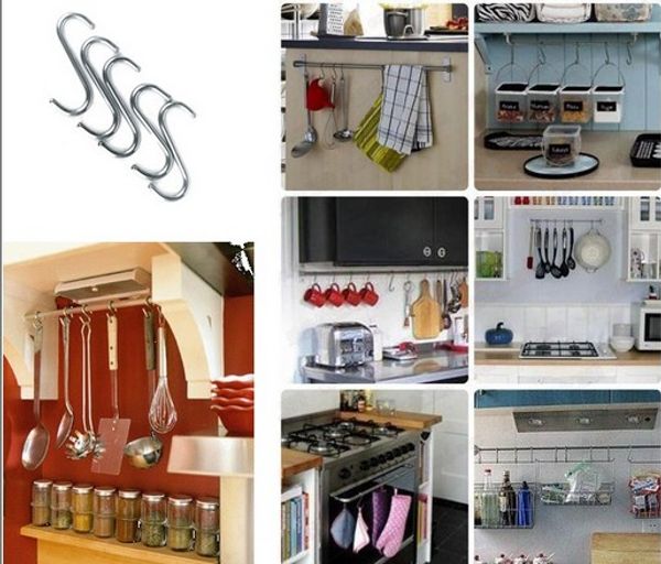 

новые домашнее хозяйство 7,5 см кухня подвесная вешалка стойка для дома держатель для одежды крючки из нержавеющей стали