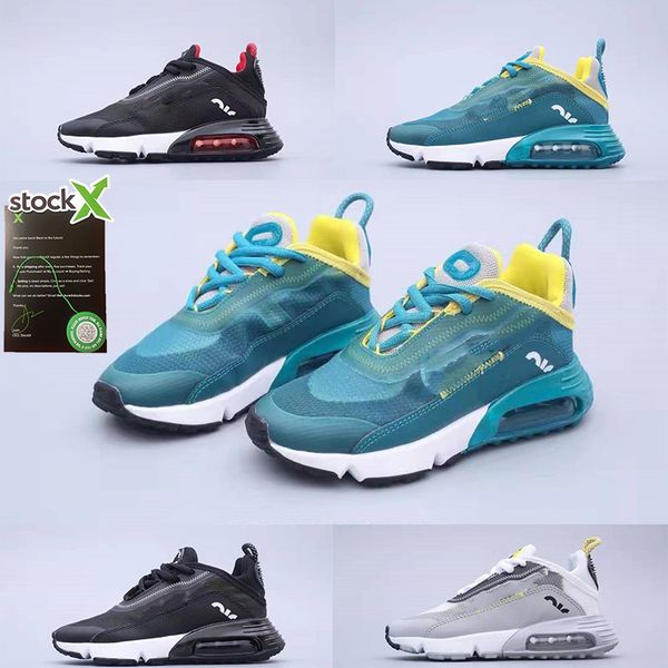 

stockx 2020 preschool 2090 kids running shoes small boys girls walking sneakers children athletic trainers casual 26-35, Black