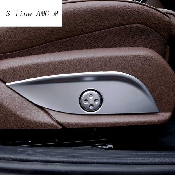 

car styling chrome seat adjust switch button cover panel trim for glc/cls/e/c class w205 w212 w213 car accessories