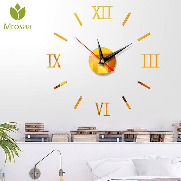 

3d diy acrylic mirror wall stickers personalized digital wall clocks watch decor wedding decoration living rooms quartz needle