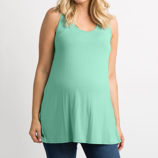 

Maternity Tops Women Sleeveless Tops Pregnant Nursing Solid Straps Maternity Backless Tops Maternity Clothes Breastfeeding 2020