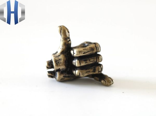 

edc knife beads multi purpose brass broken hand skull lanyard bead paracord knife tool pendant