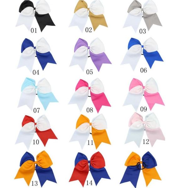 

веревка 14color смешного cheer лук для детей grosgrain головного убора упругих волос девушки партии аксессуары для волос рождественской вече, Slivery;white