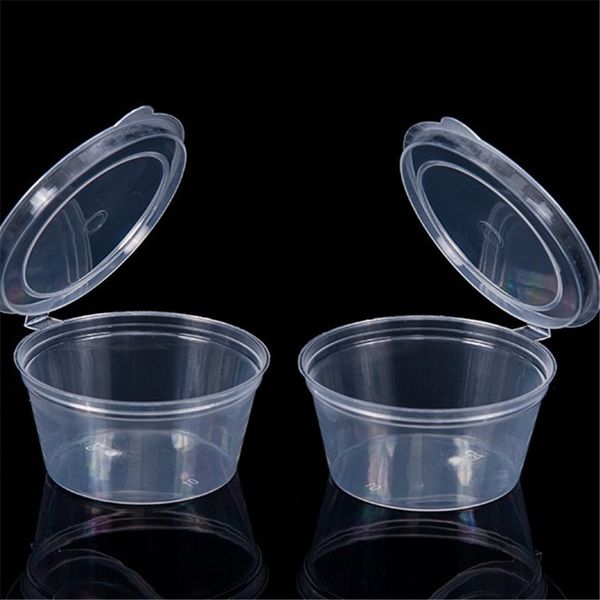

storage box case disposable plastic sauce cup with lid takeaway sauce cup containers kitchen organizer yq00686