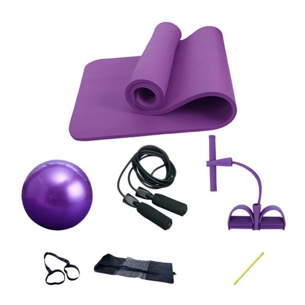 

yoga mat set of 4pcs 10mm fitness gym yoga ball ballon fitball rope skipping pilates ball exercise mat set
