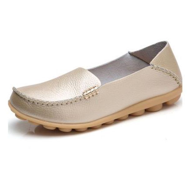 

women shoes non-slip comfortable leather flats women's casual shoes 9186, Black