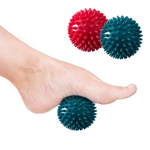 

8.5 cm hard eco-friendly pvc thorn acupoint massage ball fasciitis muscle soreness massager ball cushioned pain relief