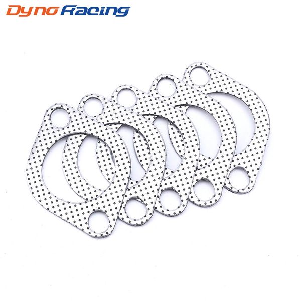 

2.25 inch 56mm car engine exhaust gasket downpipe flange universal aluminum exhaust pipe gasket with two holes 5pcs/lot