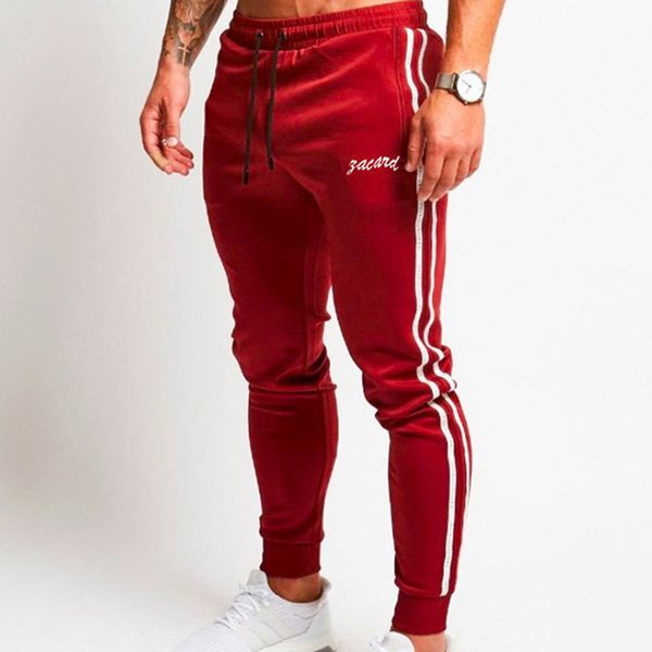 

men sweatpants brand joggers pant 2019 male casual cotton hip letter print trousers tracksuit bottoms pants, Black
