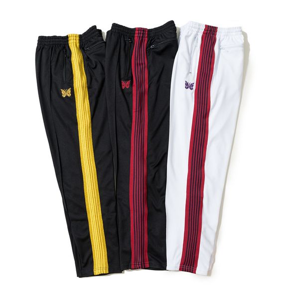 

2019 awge x needle weatpant women men 1v 1 balck white purple a ap awge embroidery butterfly draw tring awge jogger