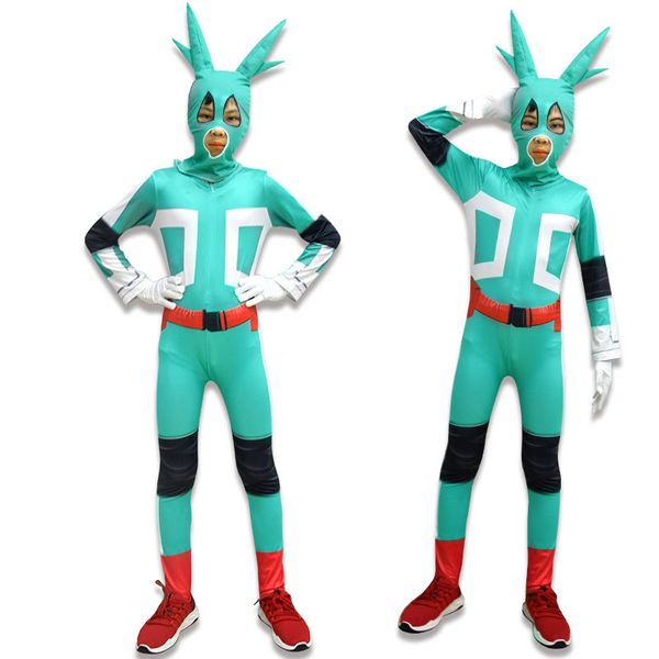 

anime my hero academia uniforms carnival cosplay uniforms siamese clothes midoriya izuku cosplay unicorn children's show, White