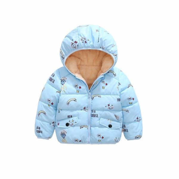 

children coats kids baby girls thickening clothes boys plush velvet jacktes child cotton outerwear baby boys warming coats, Blue;gray