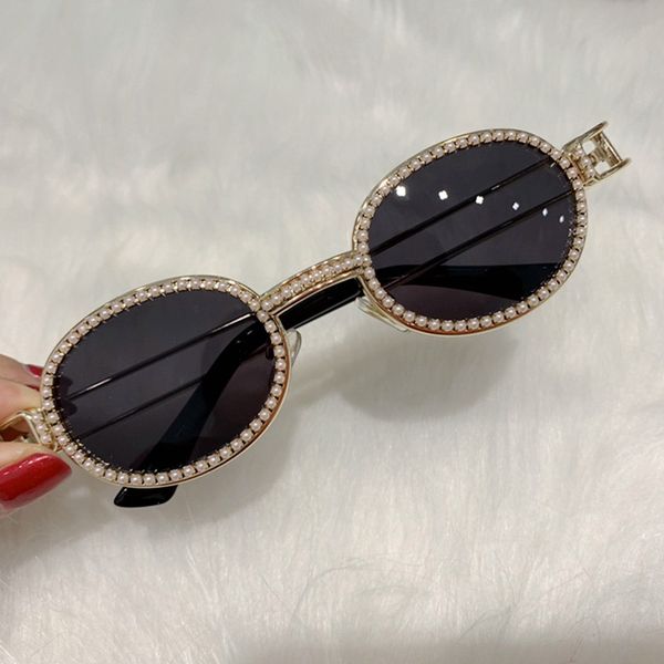 

uv400 sunglass rhinestone retro round sunglasses for women brand designer shades sun glasses men vintage steampunk metal clear eyewear, White;black