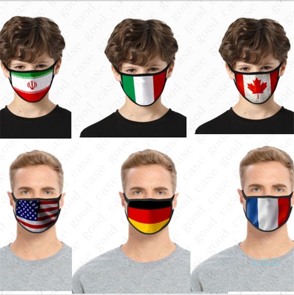 

3D американский флаг мультфильм печатных маски для лица унисекс моющиеся открытый УФ-доказательство анти-пыль Спорт рот-муфель взрослые дети Маска D5711