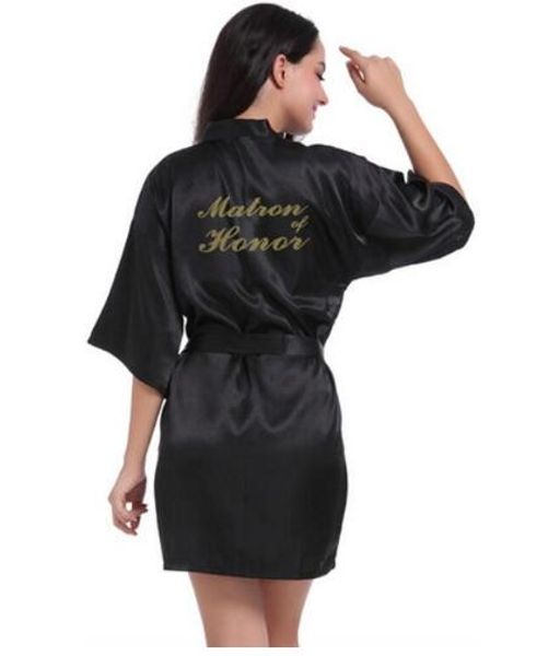 

matron of honor bridesmaid robes personalized matching robes mother of the bride gift robe, Black;red