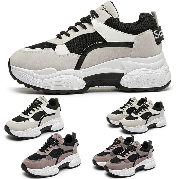 

triple grey black browm white color women running shoes mesh comfortable breathable trainer designer sneakers size 35-40