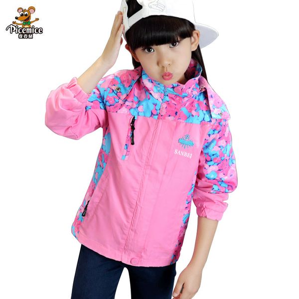 

2019 new girls coat windbreaker winter autumn kids jackets children sports coat baby outwear waterproof jackets clothing, Blue;gray