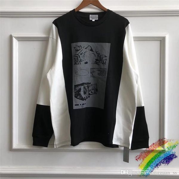 

2 colors long sleeve t-shirts men women streetwear tees mens, White;black