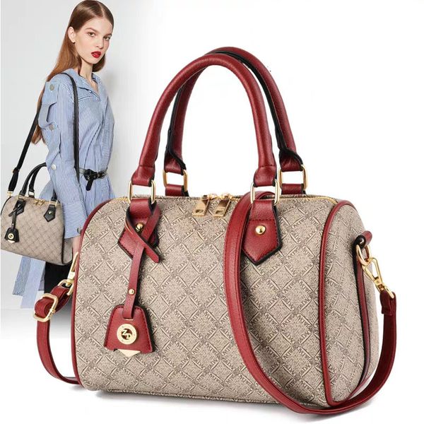 

ladies boston women's handbag leather pillow bag female messenger bags women shoulder bag office clutch tote