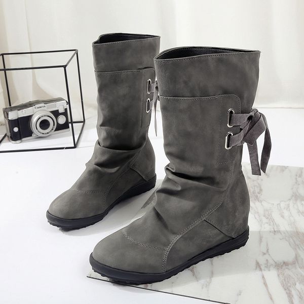 

new ladies autumn fashion short boots women casual flat low heel boots zapatos de mujer lace up shoes anti-slip for winter, Black