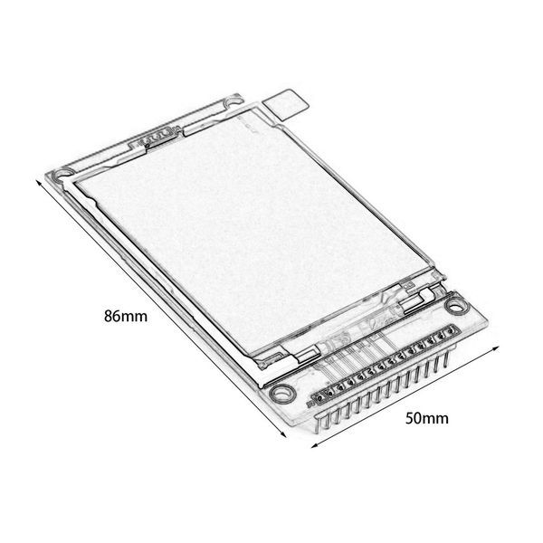 

2.4 inch 240x320 spi tft lcd serial port module 3.3v pbc adapter sd ili9341 compatible for interfacefor arduino uno mega