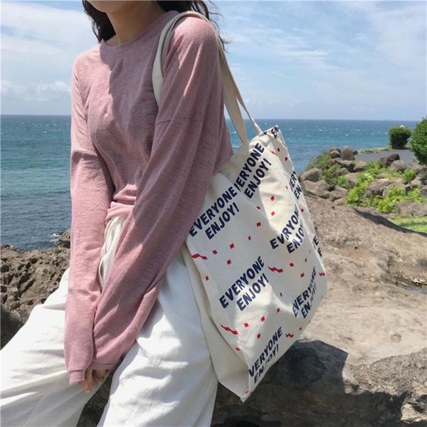 

summer 2020 women canvas bag purse printing large capacity handbag crossbody bags for women bolsa feminina
