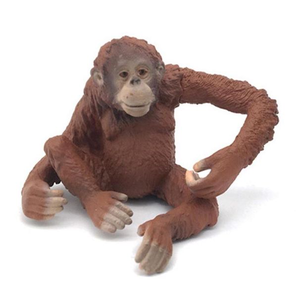 

mini pvc simulation static wild animal orangutan model solid toy crafts