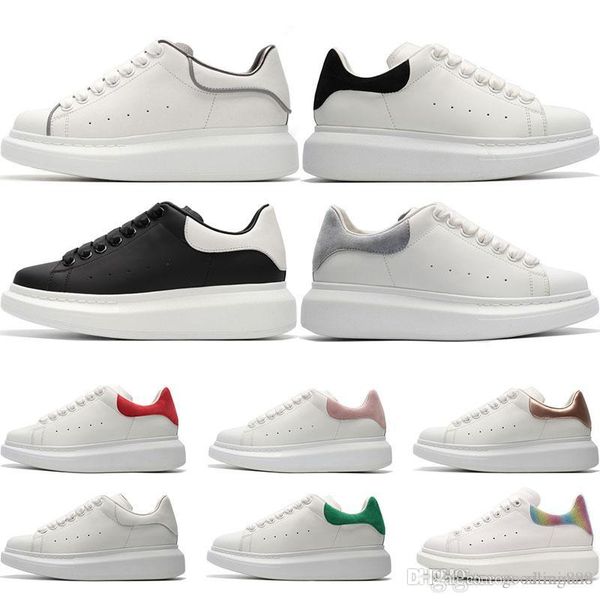 

De igner 3m reflective luxury white leather ca ual hoe girl women men black gold red pink fa hion comfortable flat neaker ize 36 44