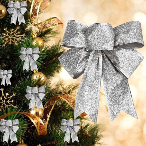 

3 color bows bowknot christmas tree party gift present xmas decoration ornament