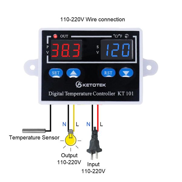 2020 Kt101 C F Digital Thermostat Temperature Controller 10a Direct Output Egg Incubator Temperature Regulator 110v 220v From Jasonhuang186 299 69